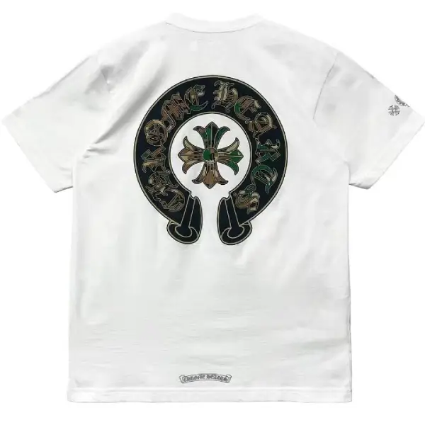 Chrome Hearts Camouflage Horseshoe Logo Short Sleeve T-Shirt