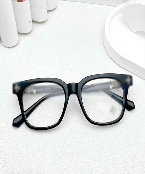 Chrome Hearts Eyeglasses Classic Black Silver Frame