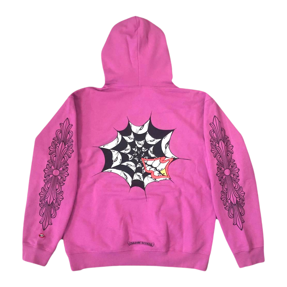 Chrome Hearts Matty Boy Spider Web Purple Hoodie