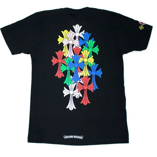 Chrome Hearts Multi Color Cross Cemetery Tee Black