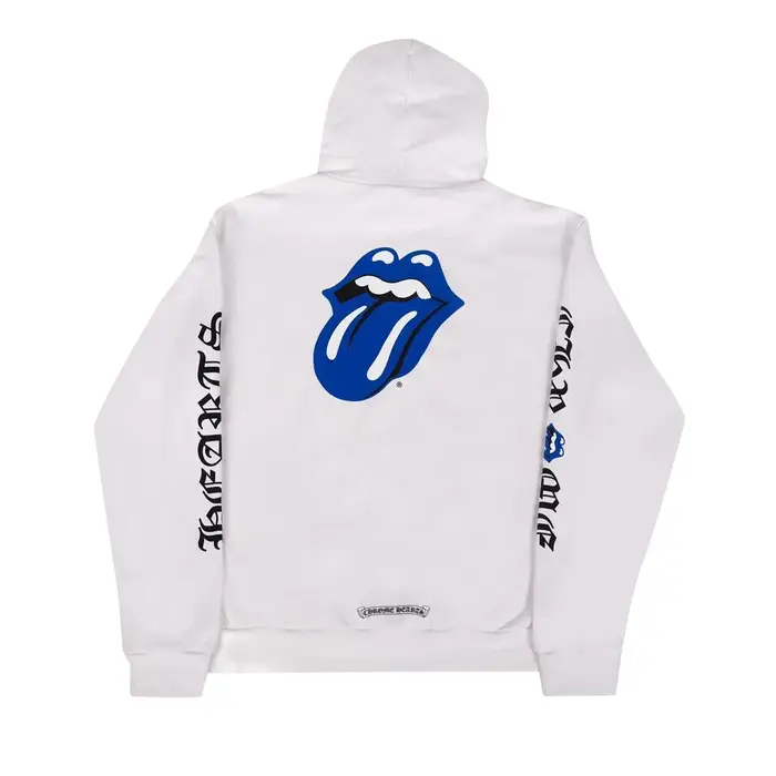 Chrome Hearts White/Blue Rolling Stones Hoodie