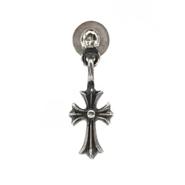 CH Silver Mini Cross Earring Drop