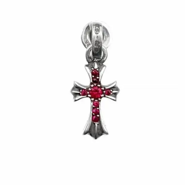 CH Silver Ruby Babyfat Earring Drop
