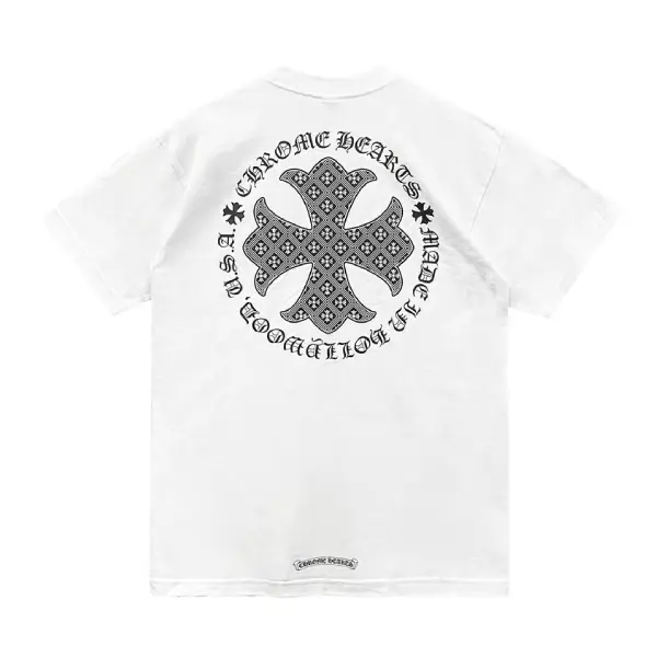Chrome Hearts White Cross Script Logo Short Sleeve T-Shirt