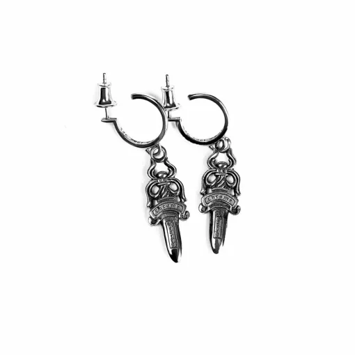 CH Dagger Hoop Earrings