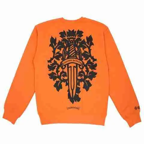 Chrome Hearts Vine Dagger Crewneck Sweatshirt Orange